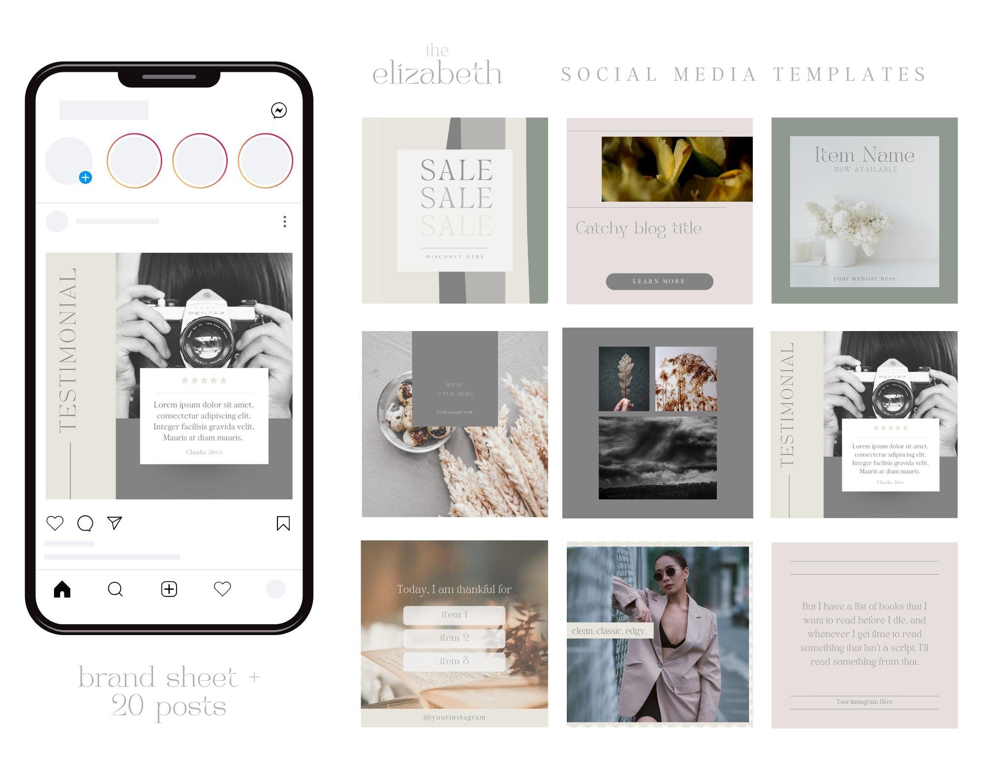 Sophisticated Instagram posts. New 4:5 Instagram size. Canva Instagram design. Branding kit. Instagram template Canva. Influencer marketing.