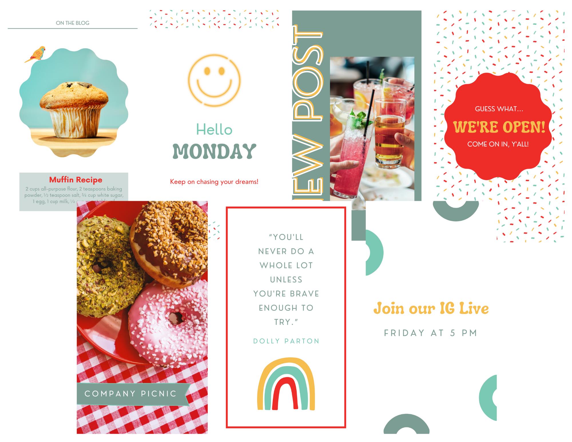 Bright Instagram stories. Instagram story templates. Podcaster story template. Canva template. Story design. Swiftie vibes design.