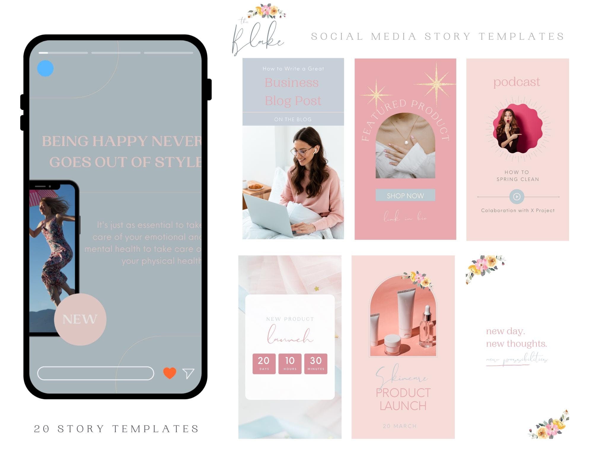 Feminine Instagram stories. Instagram story templates. Canva story templates. Beauty influencer stories. Pink instagram stories. Valentines.