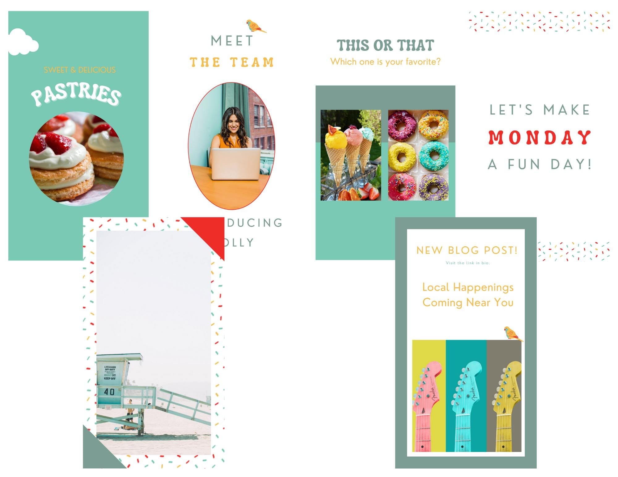 Bright Instagram stories. Instagram story templates. Podcaster story template. Canva template. Story design. Swiftie vibes design.