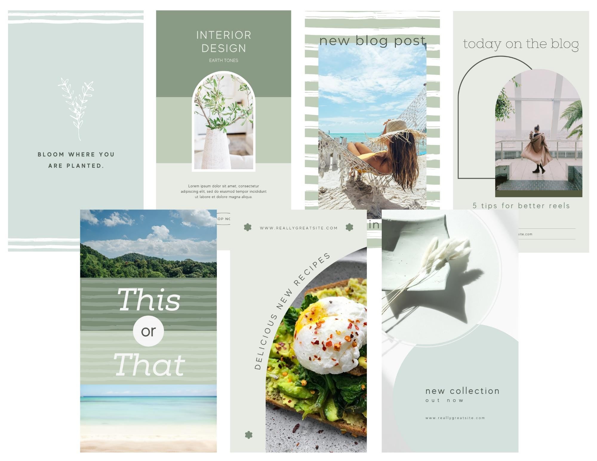 Coastal Instagram stories. Instagram story templates. Coastal chic story design. Social media story templates. Coastal aesthetic stories.