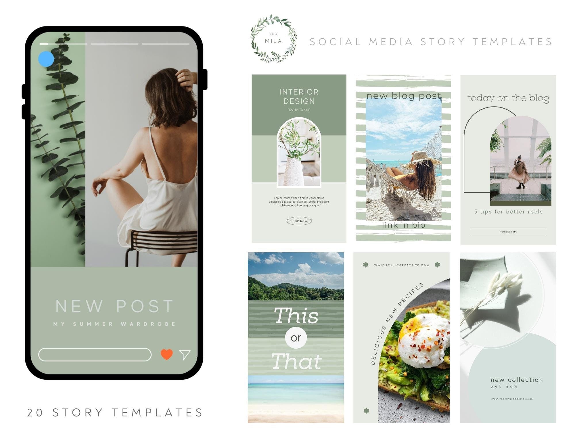 Coastal Instagram stories. Instagram story templates. Coastal chic story design. Social media story templates. Coastal aesthetic stories.