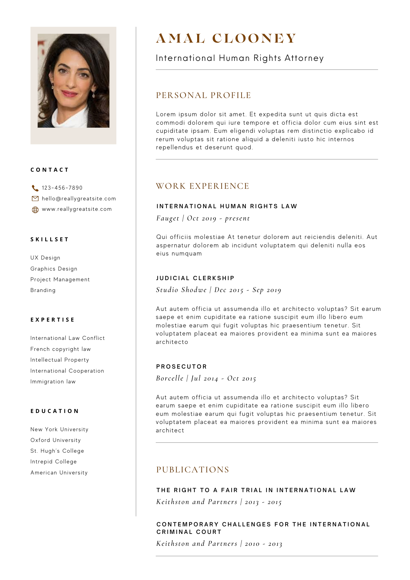 Resume: Professional One